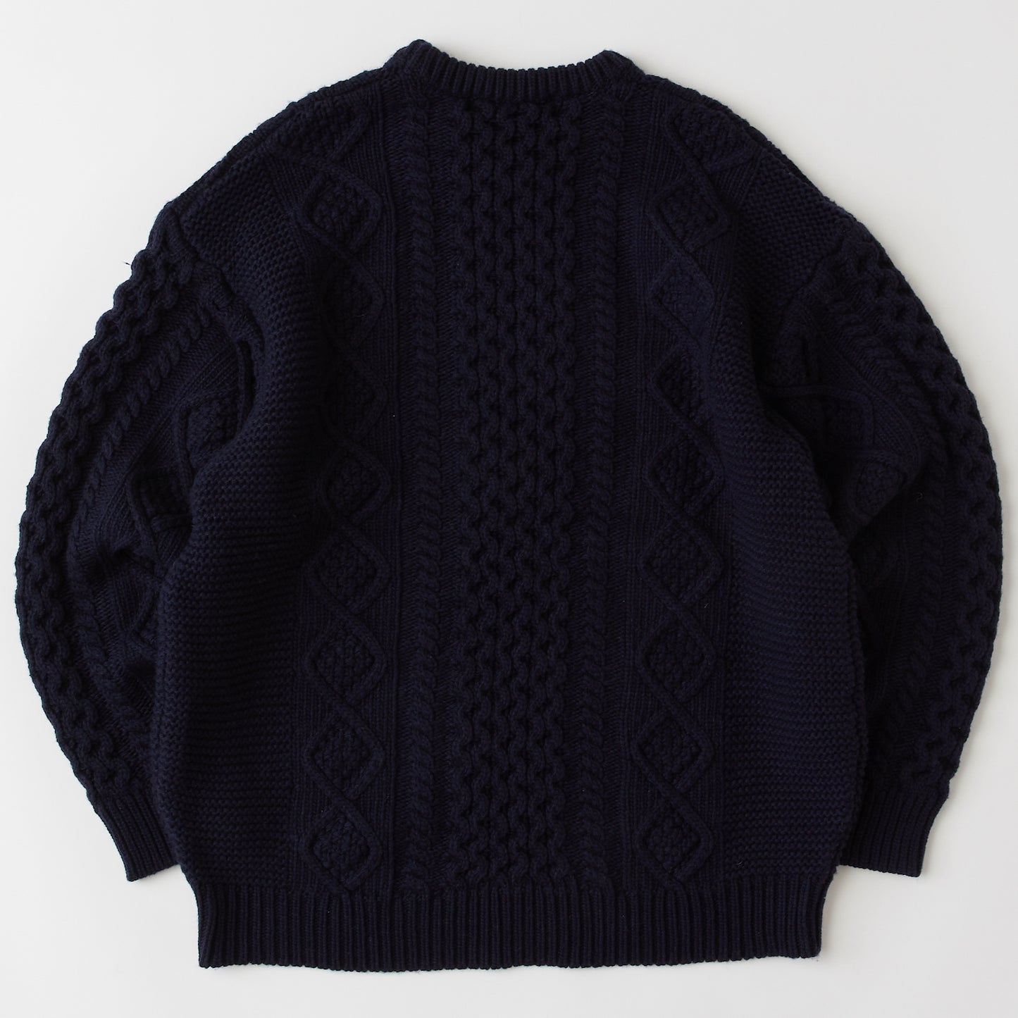 FISHARAN Fisherman Knit NVY ウールヤーン フィッシャーマン ニット