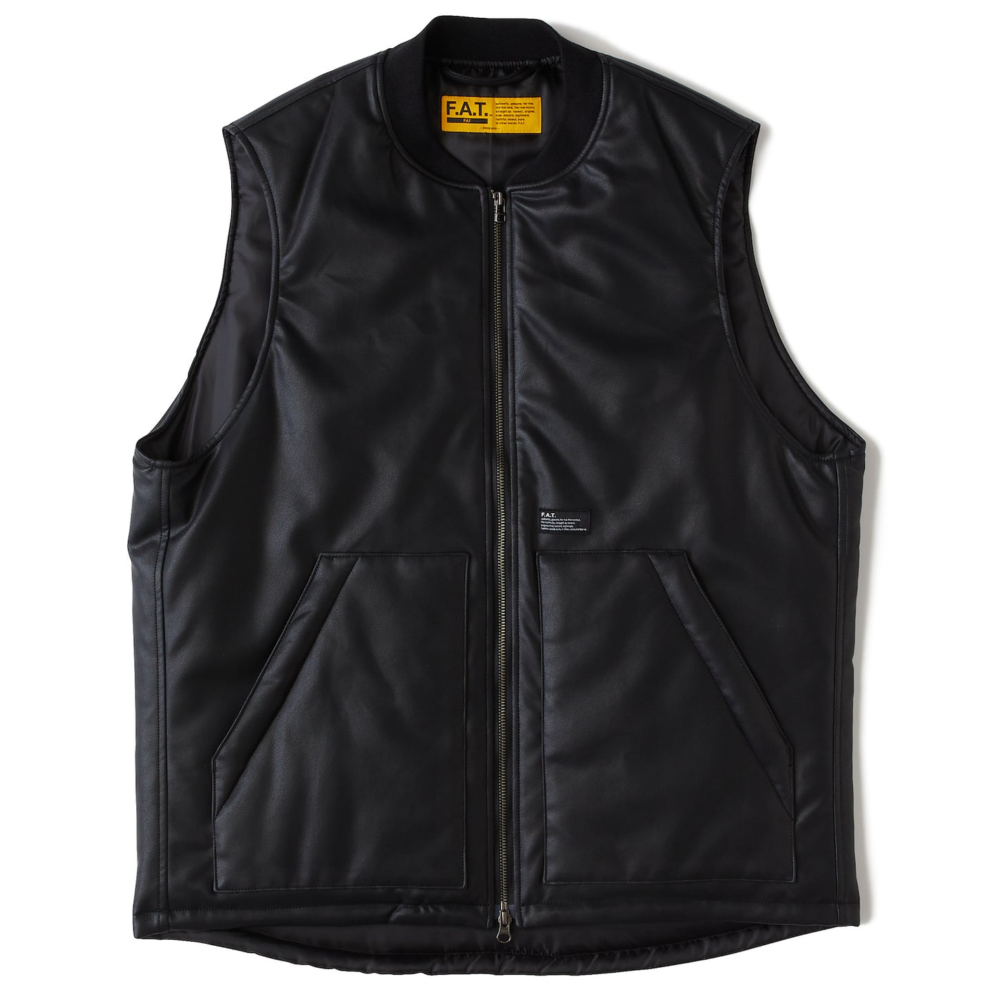 GRAINNER PU Leather Vest レザー ジップ ベスト