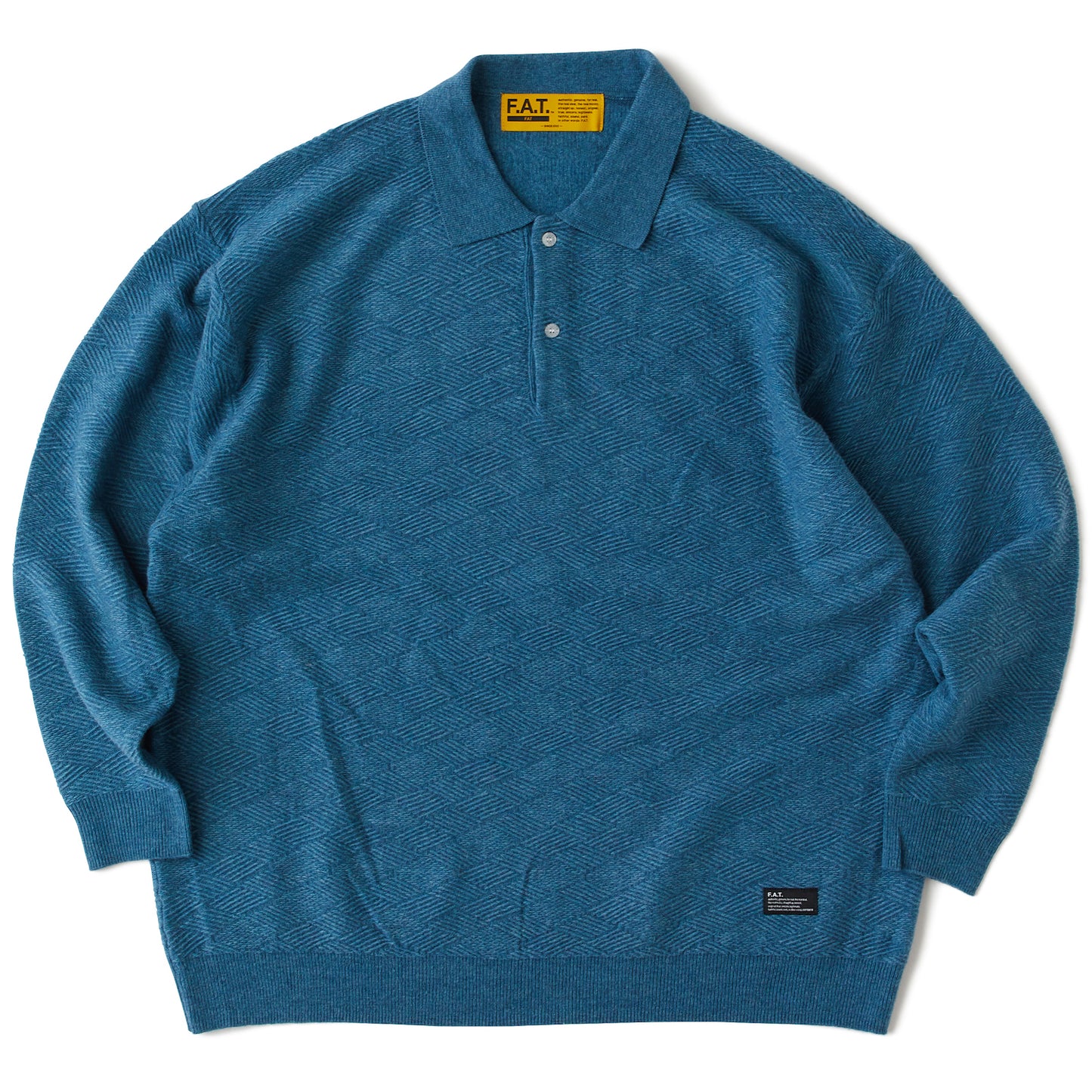 JAQWIRE L/S Knit Polo Shirts ジャガード ニット ポロ シャツ