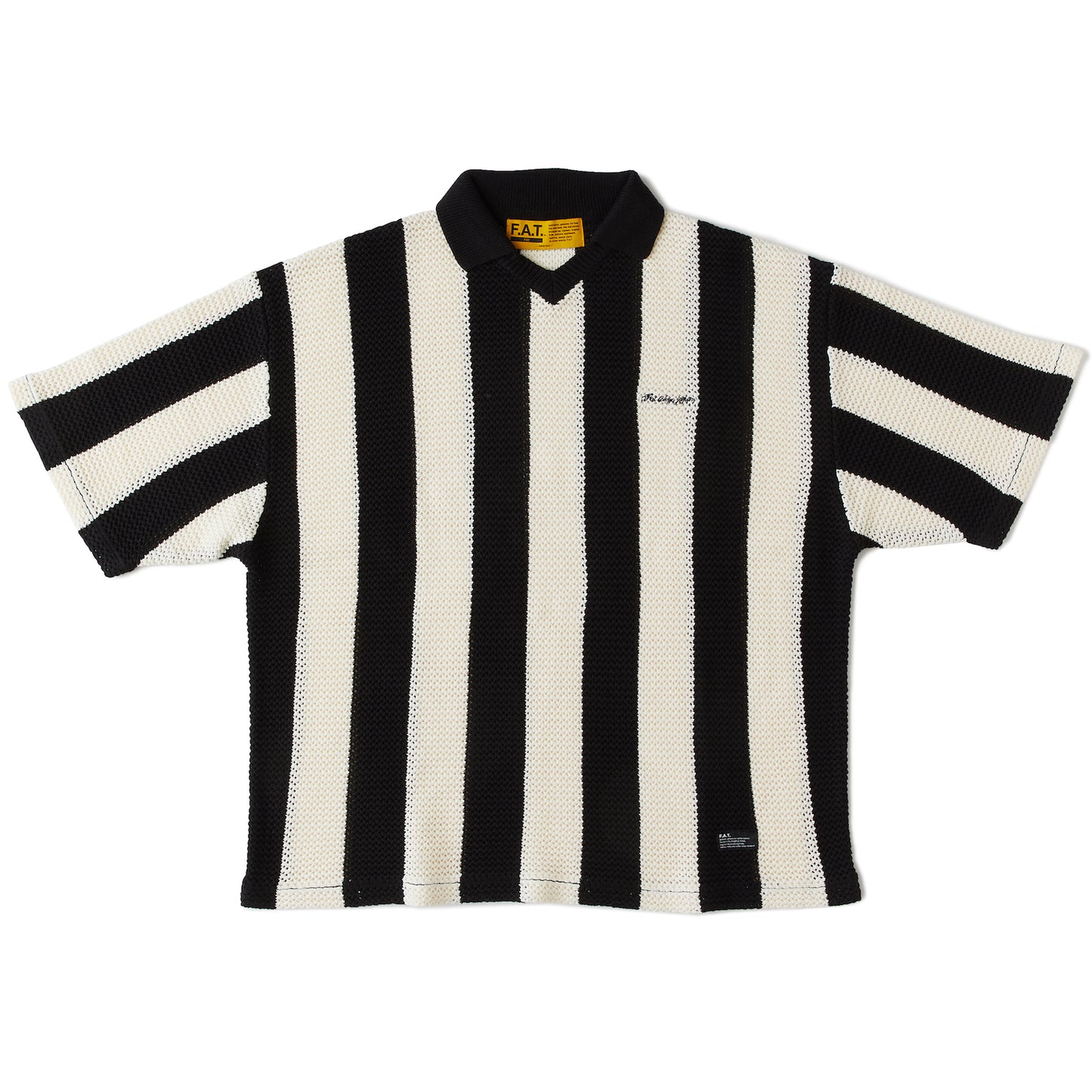 UKNITFORM S/S Knit Polo Shirts ストライプ サッカー ニット メッシュ ポロ 半袖 ポロ シャツ