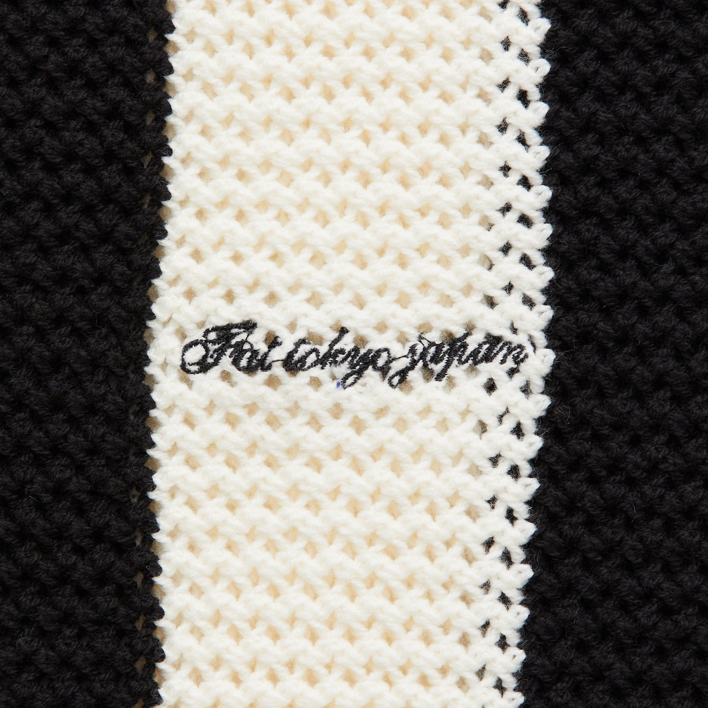UKNITFORM S/S Knit Polo Shirts ストライプ サッカー ニット メッシュ ポロ 半袖 ポロ シャツ