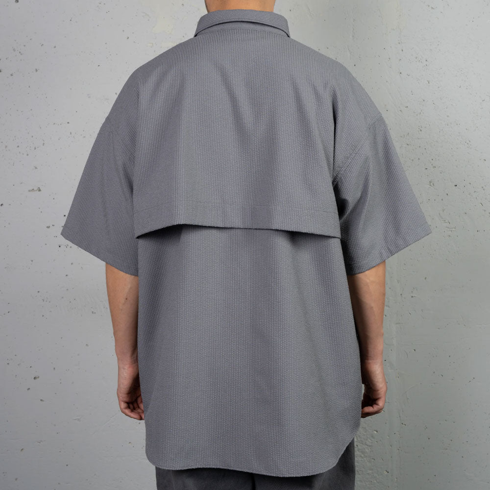 Coolmax Ventilation S/S Shirts GRY 半袖 シアサッカー シャツ