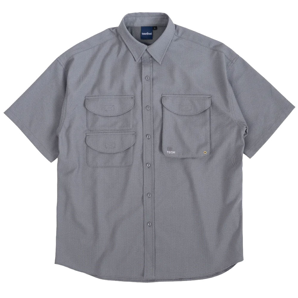 Coolmax Ventilation S/S Shirts GRY 半袖 シアサッカー シャツ