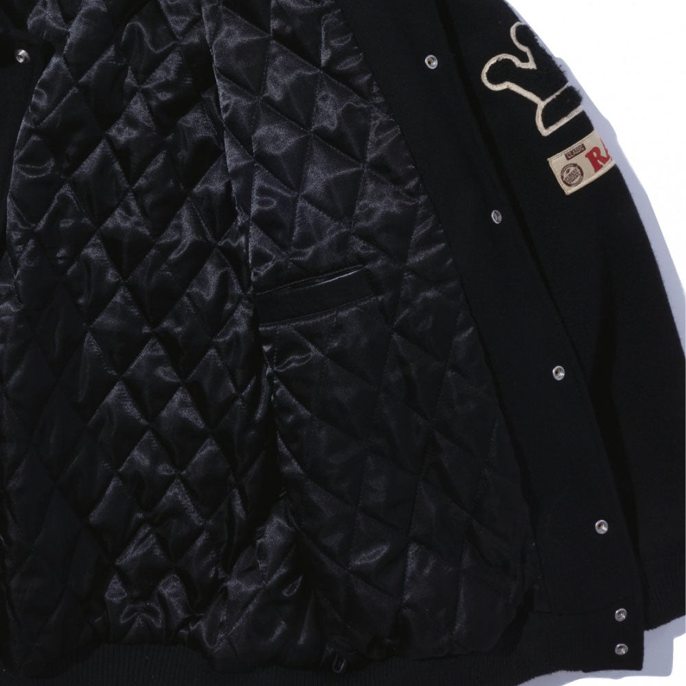 x Raw Varsity Jacket ロウ スタジャン バーシーティー ジャケット Black