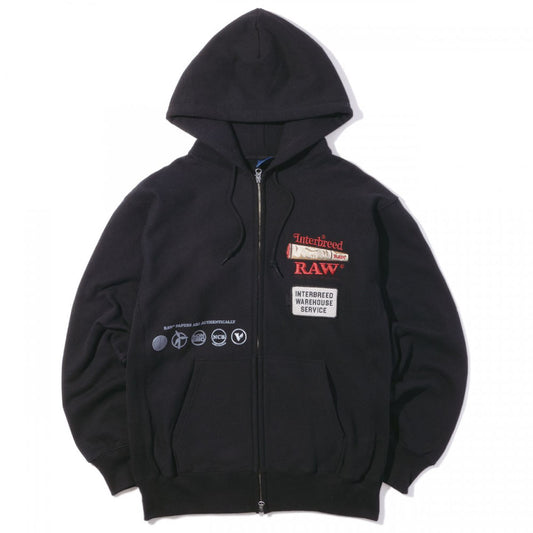 x Raw Warehouse Zip Sweat Hoodie ロウ ジップ スウェット フーディー パーカー