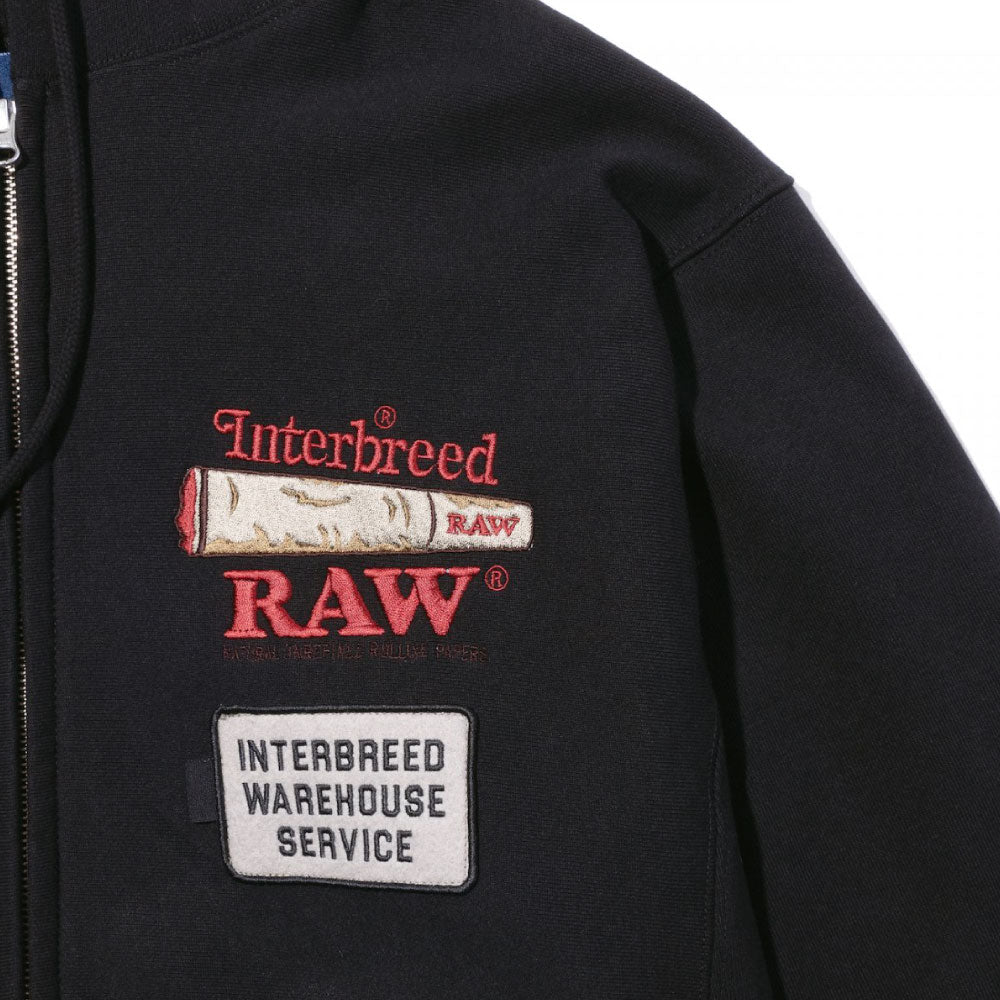 x Raw Warehouse Zip Sweat Hoodie ロウ ジップ スウェット フーディー パーカー