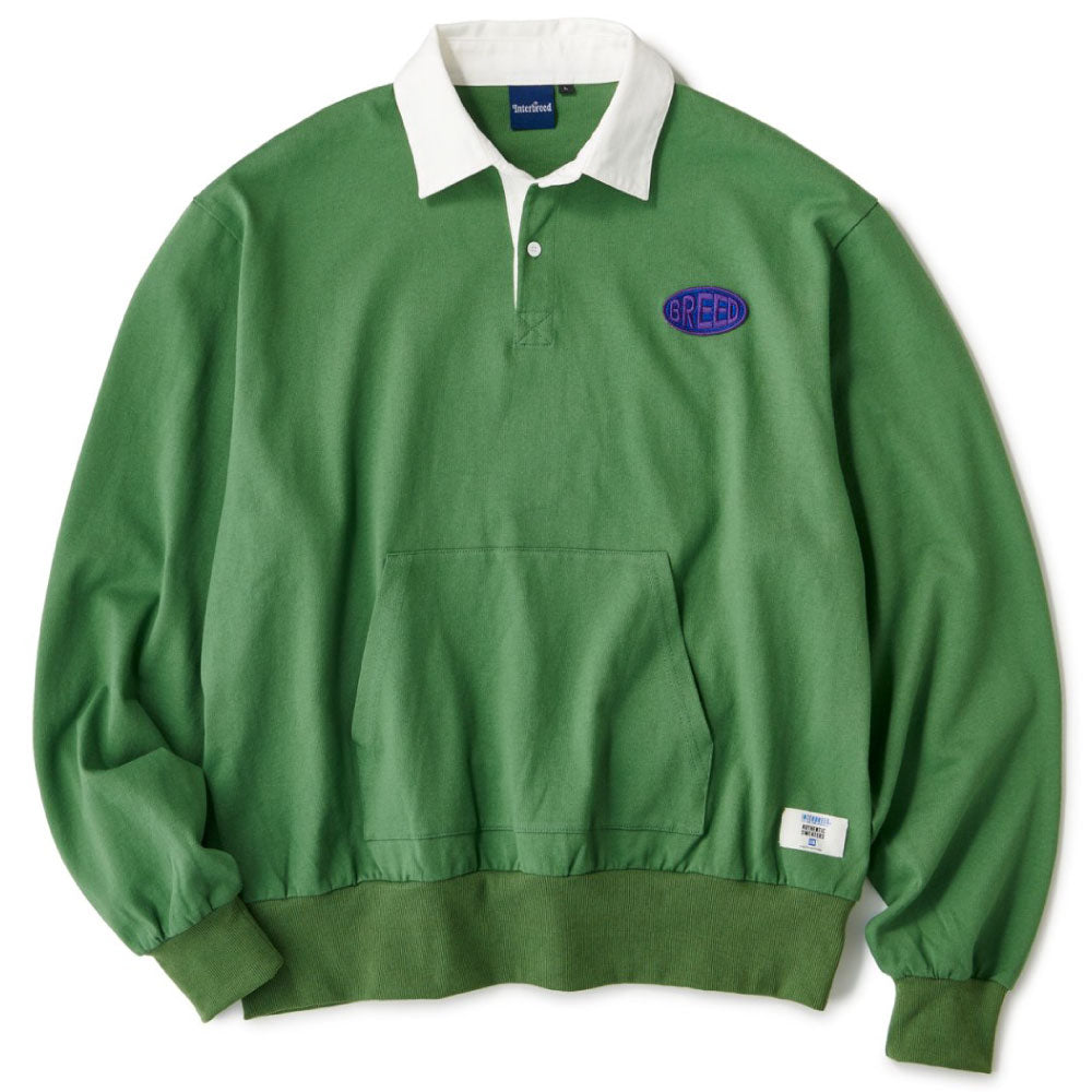 Shove It L/S Rugby Shirt 長袖 ラグビー シャツ カットソー ラガーシャツ ロゴ Green