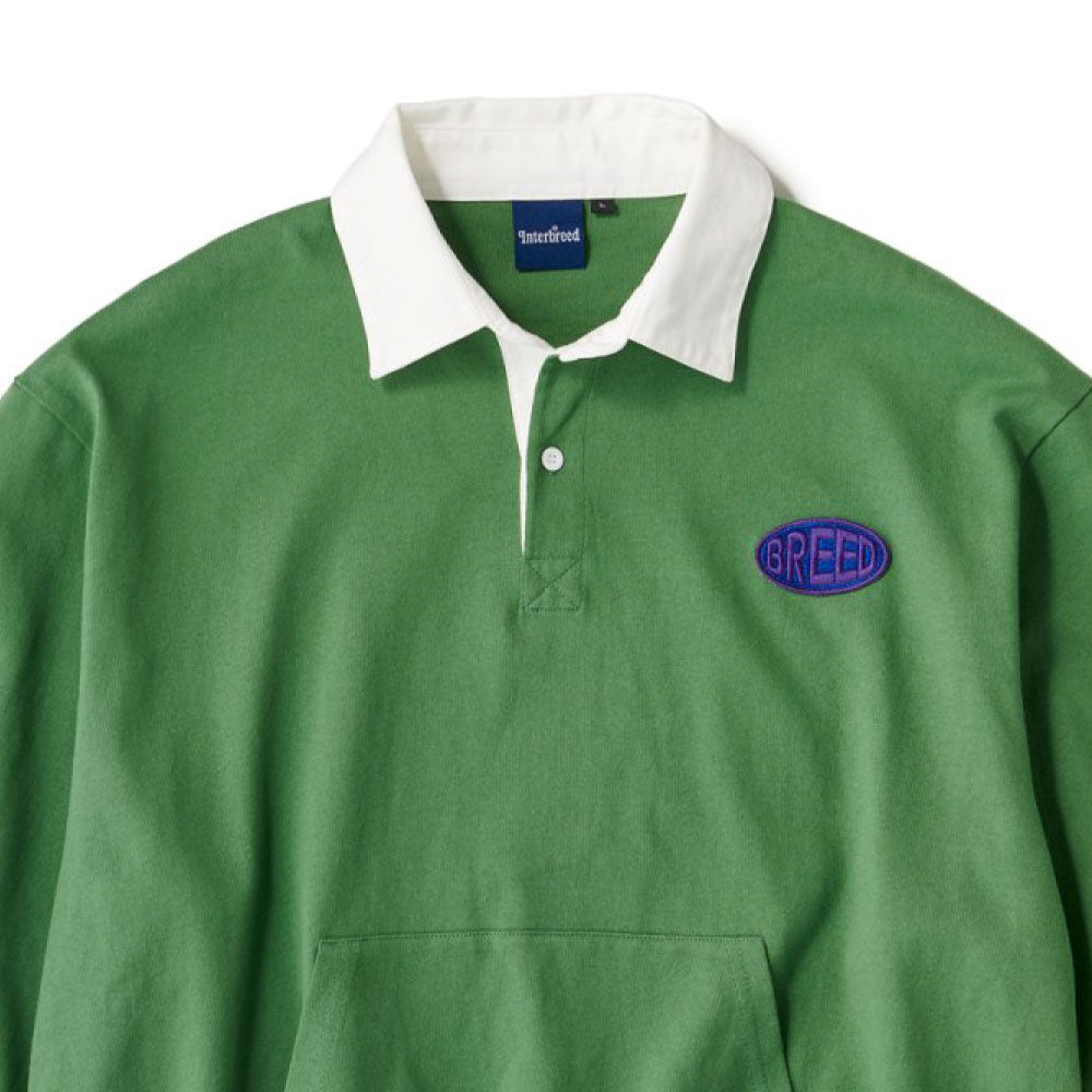 Shove It L/S Rugby Shirt 長袖 ラグビー シャツ カットソー ラガーシャツ ロゴ Green