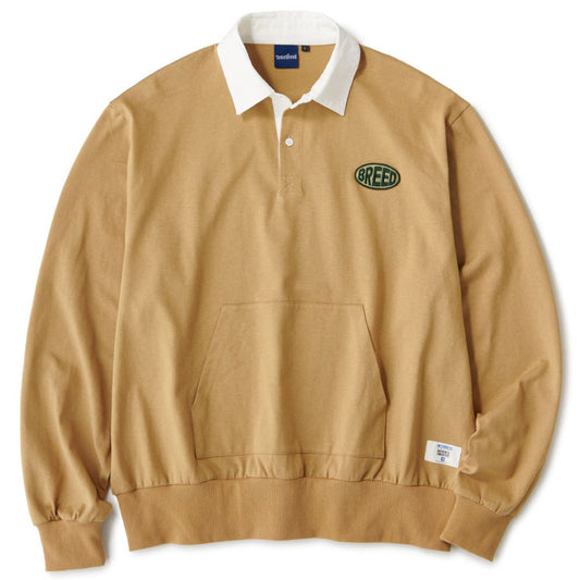 Shove It L/S Rugby Shirt 長袖 ラグビー シャツ カットソー ラガーシャツ ロゴ Tan Sand Beige