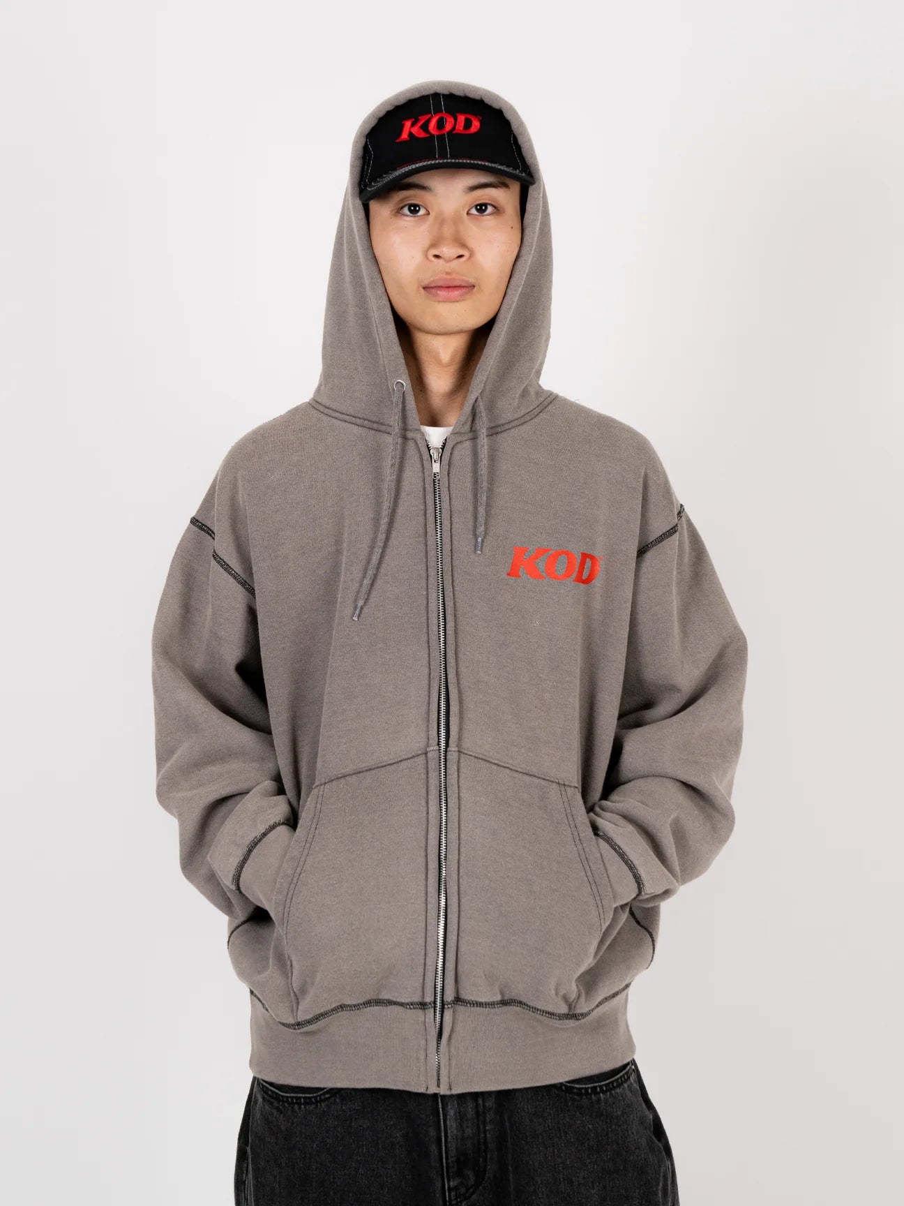 KING OF DIGGIN’ Faded Zip Sweat Hoodie” Washed ジップ スウェットフーディ ヘヴィ 12.4oz DJ MURO