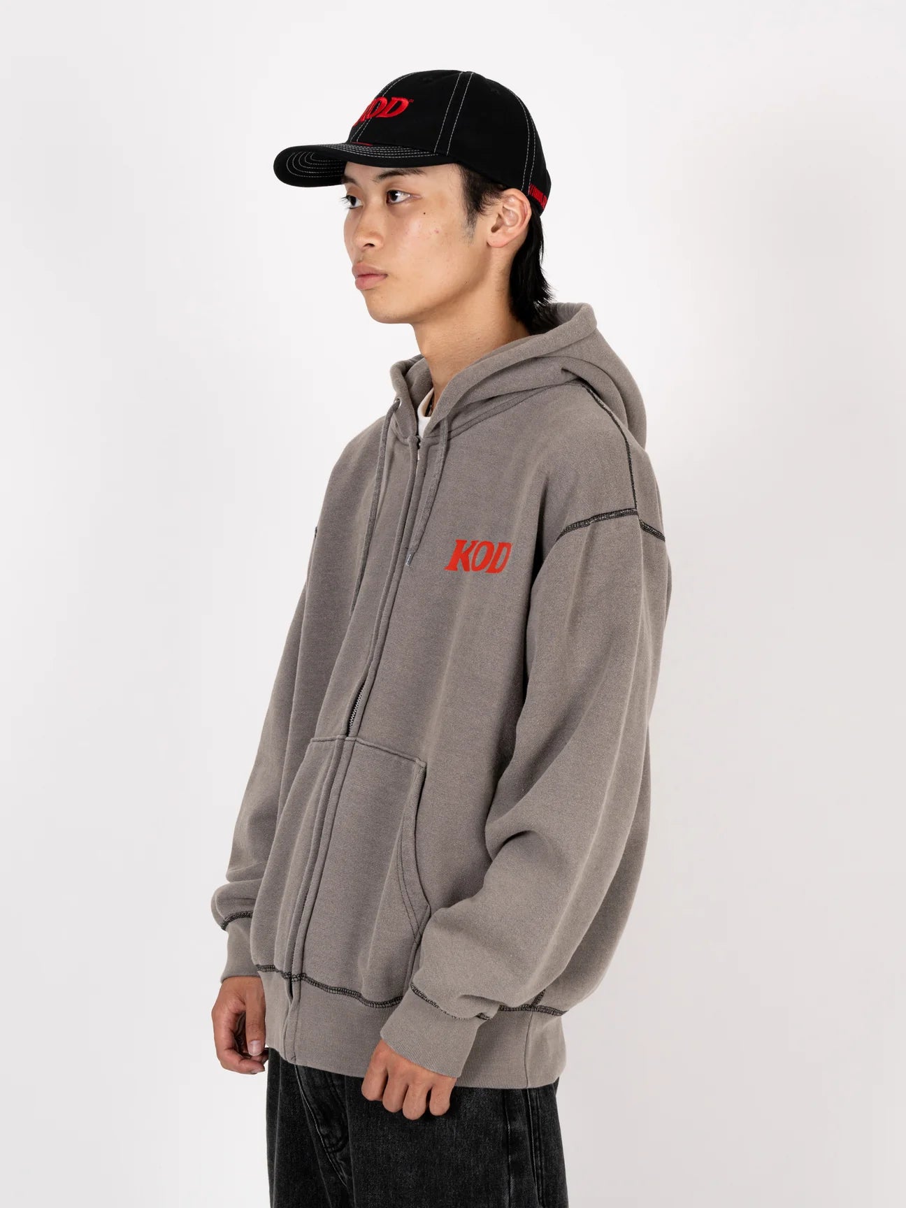 KING OF DIGGIN’ Faded Zip Sweat Hoodie” Washed ジップ スウェットフーディ ヘヴィ 12.4oz DJ MURO