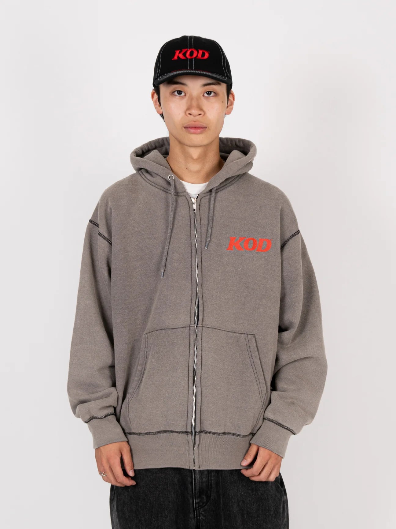 KING OF DIGGIN’ Faded Zip Sweat Hoodie” Washed ジップ スウェットフーディ ヘヴィ 12.4oz DJ MURO