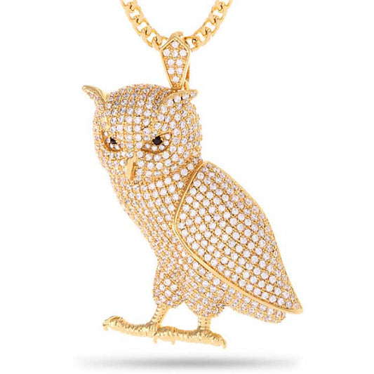 Gold Owl Necklace フクロウ ネックレス フランコ チェーン