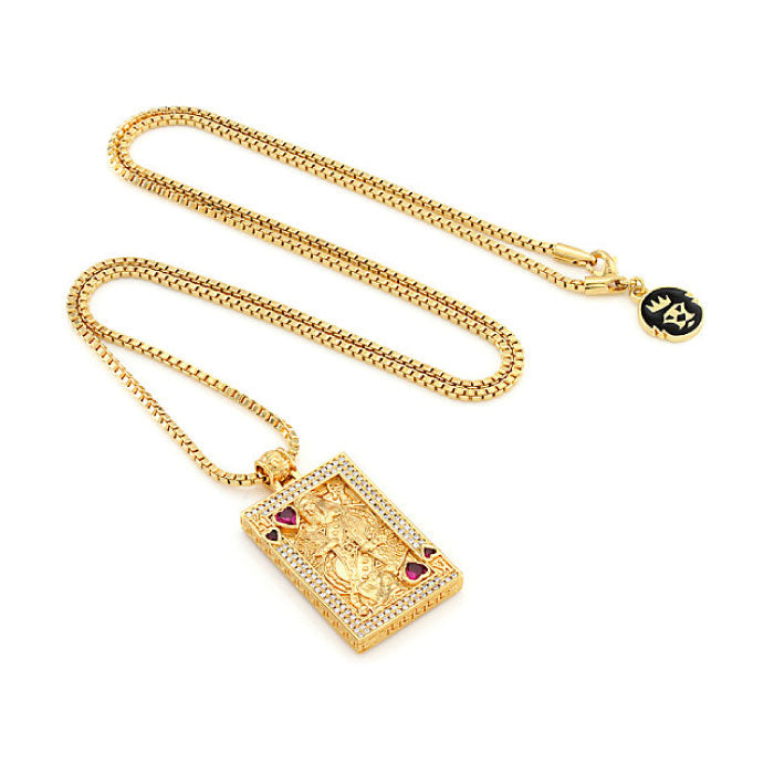 Suicide King Necklace 14K Gold Trump ネックレス トランプ ハート キング