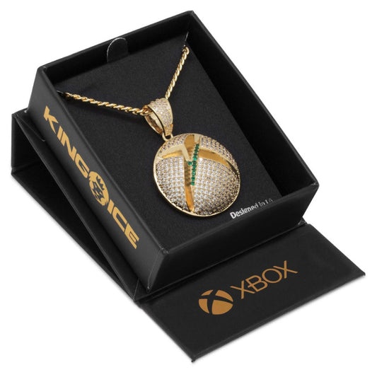 × Xbox Iced Sphere Logo Gold Necklace 14K エックスボックス ロゴ ネックレス ゴールド