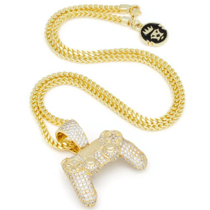 × PlayStation Controller Iced Classic Gold Necklace 14K プレイステーション コントローラー ネックレス ゴールド