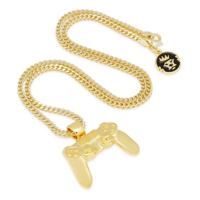 × PlayStation Controller Necklace 14K Gold Single Row コントローラー プレイステーション ネックレス ゴールド プレステ 50cm チェーン