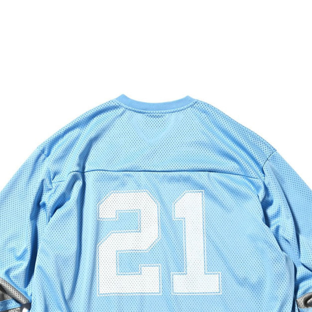 21th Anniversary Football Shirt BLU 長袖 Vネック フットボール シャツ