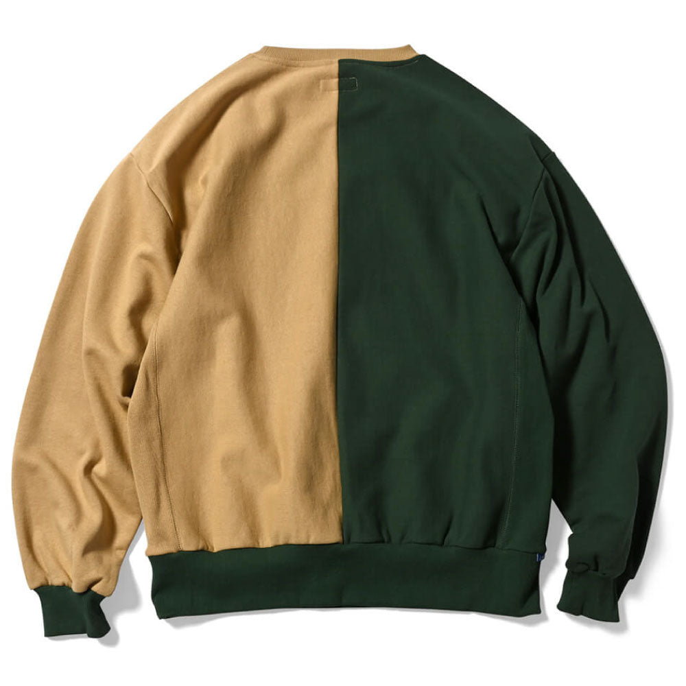 2 Tone Arch Logo US Cotton Crewneck Sweat Shirt GRN クルーネック スウェット