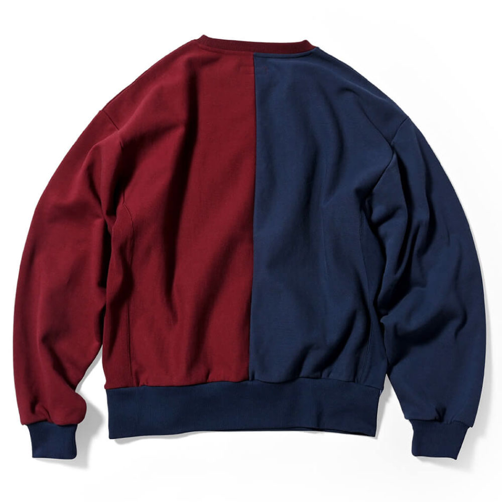 2 Tone Arch Logo US Cotton Crewneck Sweat Shirt MRN クルーネック スウェット