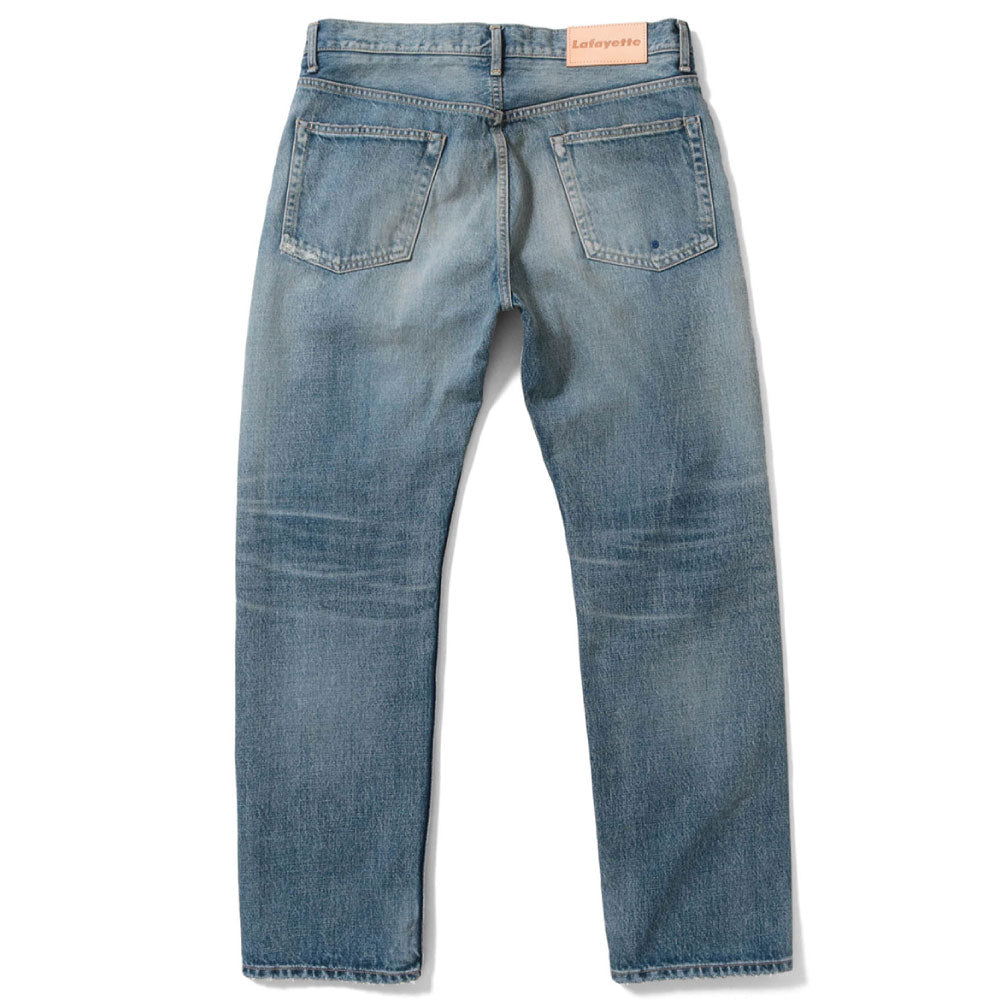 5 Pocket Selvage Washed Denim Pants Standard Fit デニム パンツ セルビッジ ダメージ ビンテージ ウォッシュ Blue ブルー　by Lafayette ラファイエット