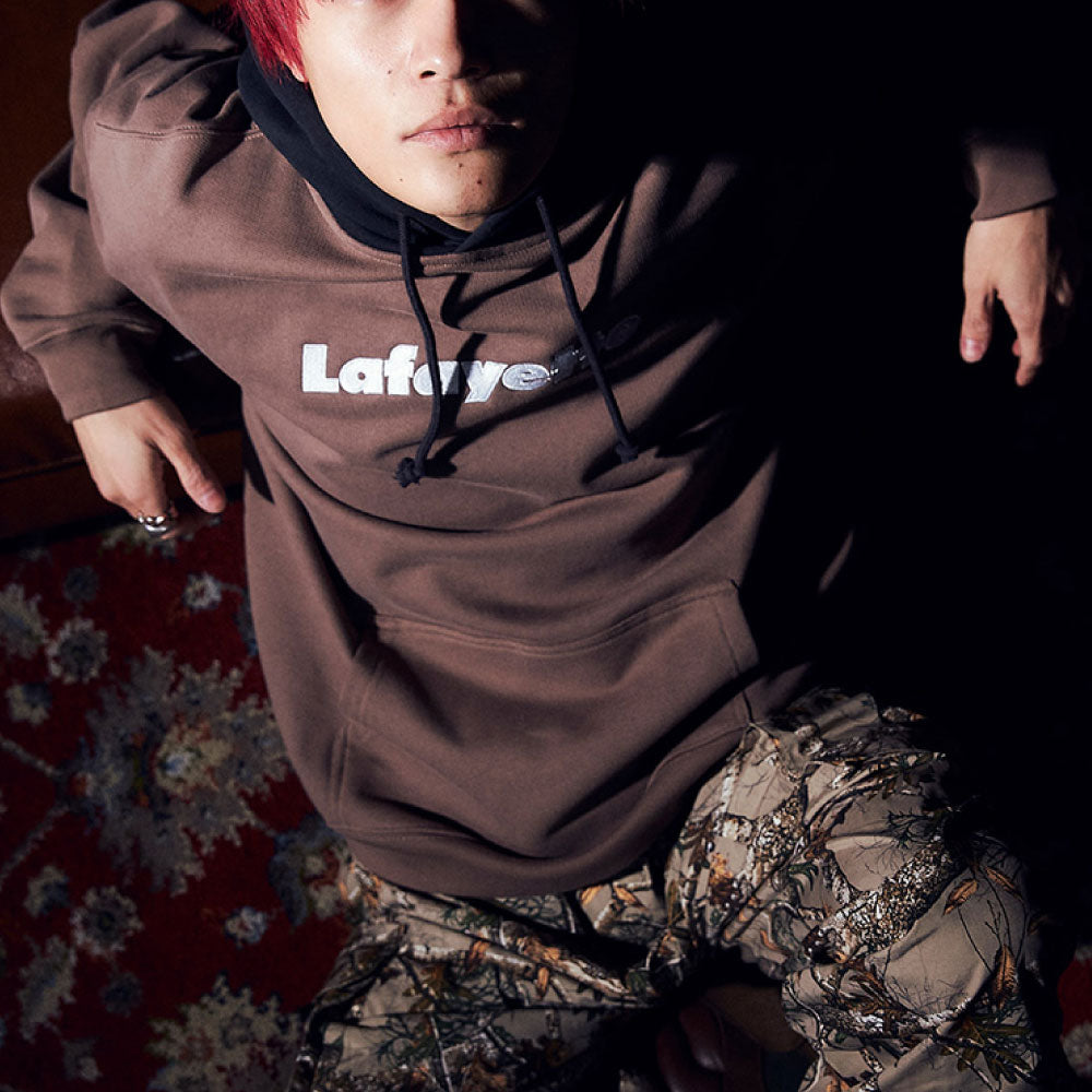 Lafayette Logo 2Tone Hoodie Brown プルオーバー パーカー