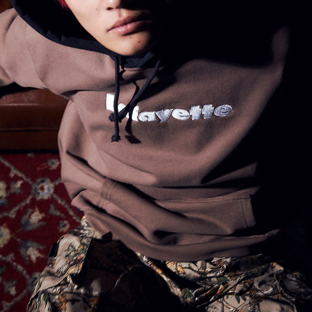 Lafayette Logo 2Tone Hoodie Brown プルオーバー パーカー