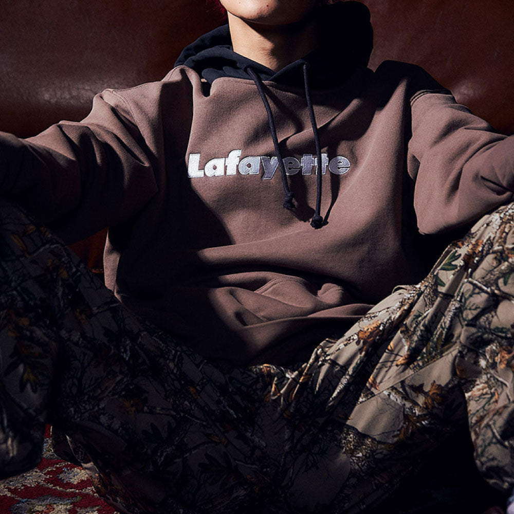 Lafayette Logo 2Tone Hoodie Brown プルオーバー パーカー