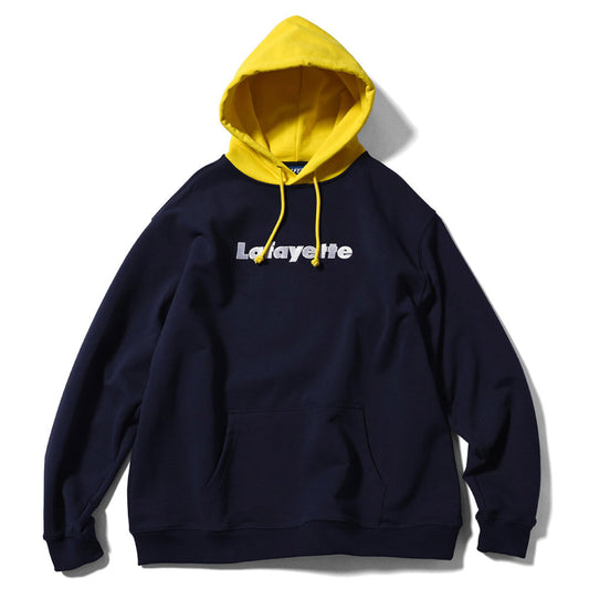 Lafayette Logo 2Tone Hoodie Navy プルオーバー パーカー