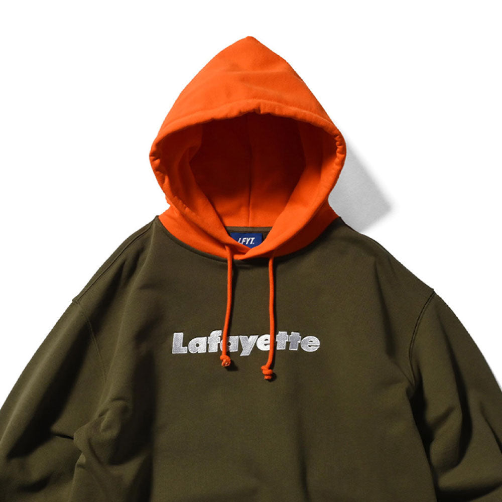 Lafayette Logo 2Tone Hoodie Olive Green プルオーバー パーカー