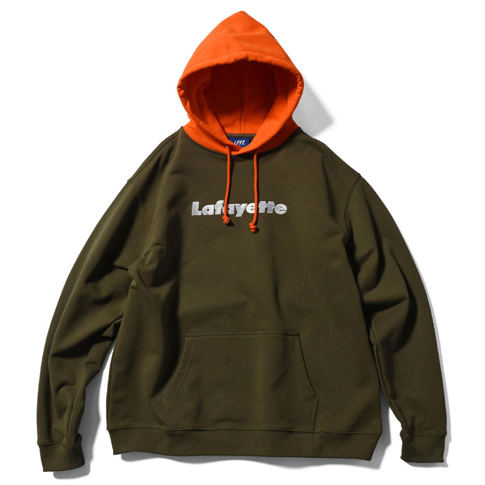 Lafayette Logo 2Tone Hoodie Olive Green プルオーバー パーカー