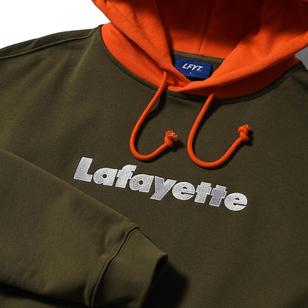 Lafayette Logo 2Tone Hoodie Olive Green プルオーバー パーカー