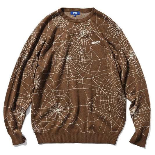 Spiderweb Knit Sweater BRN スパイダーウェブ ニット セーター