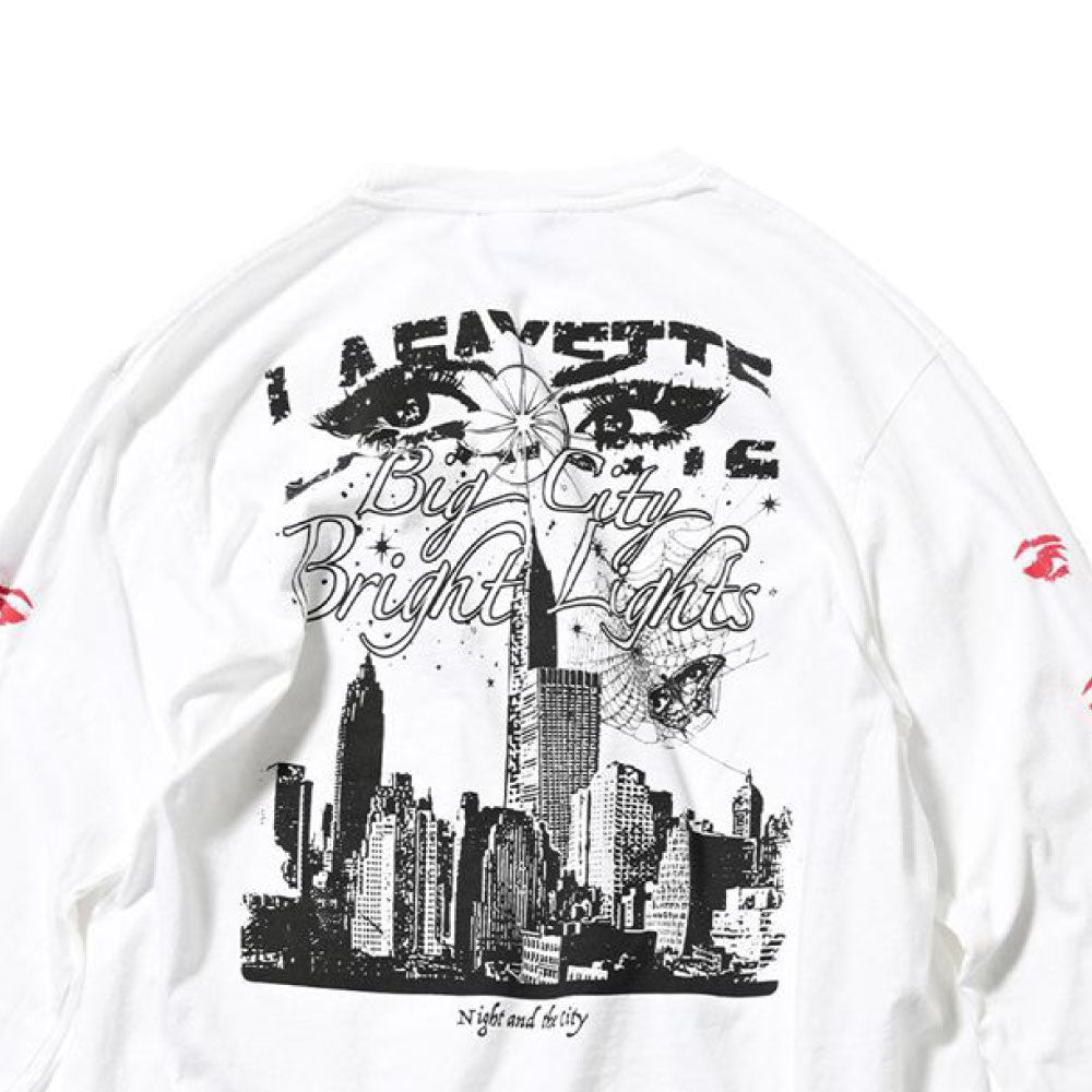 Big City L/S Tee WHT ビッグシティー 長袖 Tシャツ