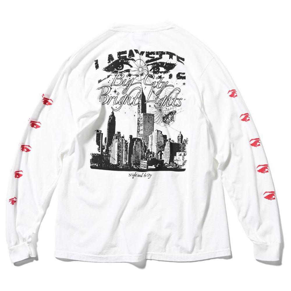 Big City L/S Tee WHT ビッグシティー 長袖 Tシャツ