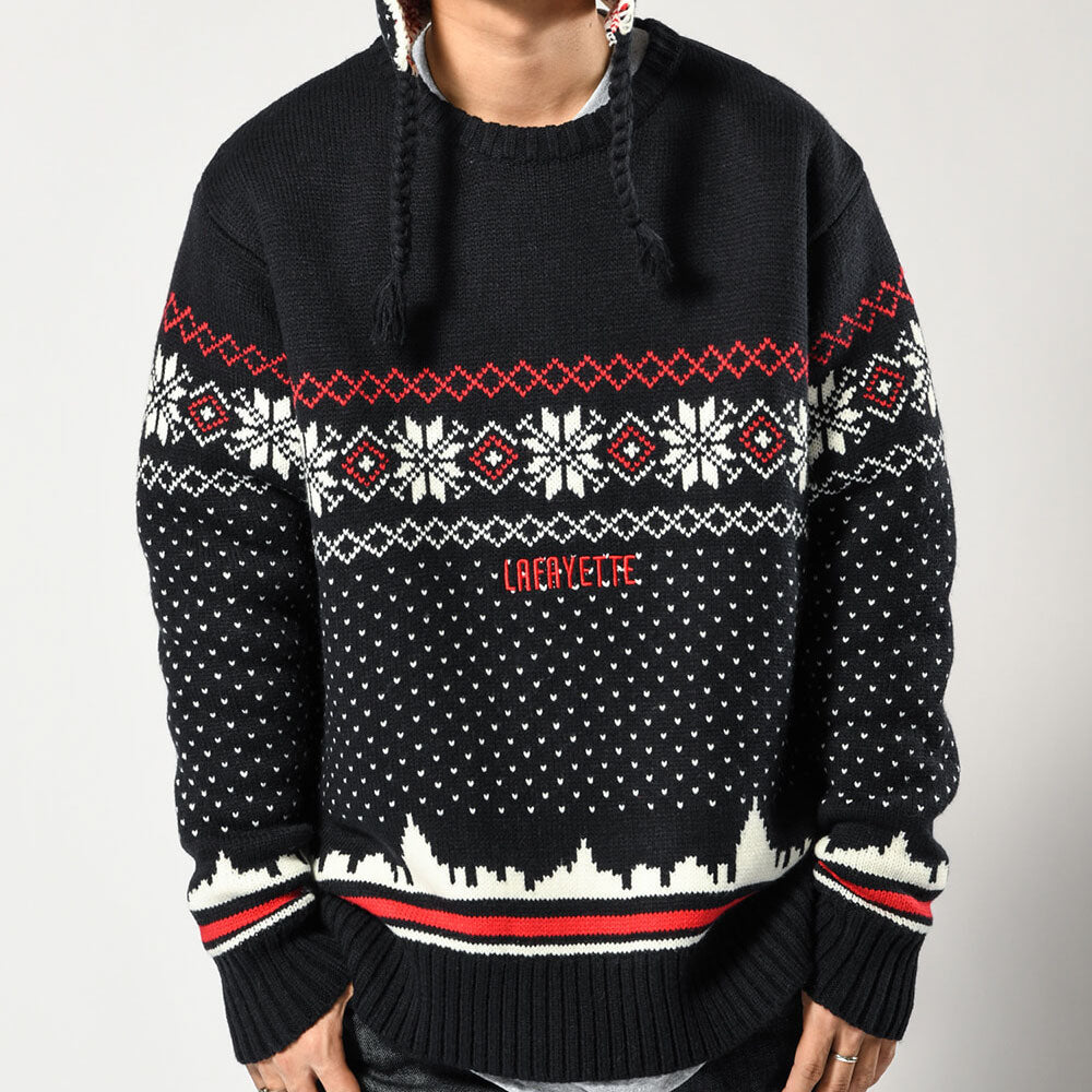 City Scape Knit Sweater New York シティー スケープ ノルディック ニット セーター