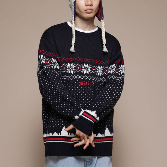 City Scape Knit Sweater New York シティー スケープ ノルディック ニット セーター