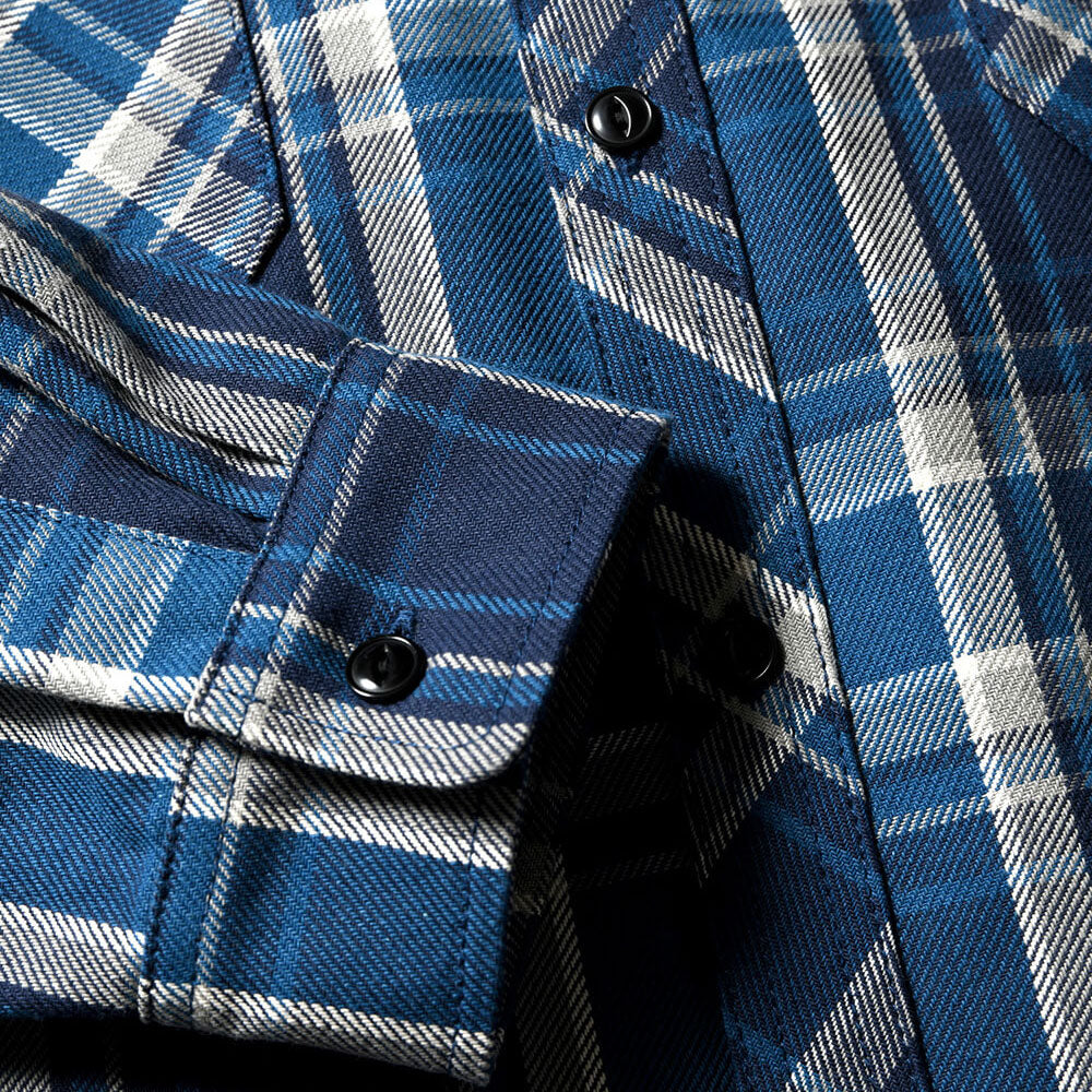 Classic Heavy Weight Flannel L/S Shirt 長袖 フランネル シャツ Blue