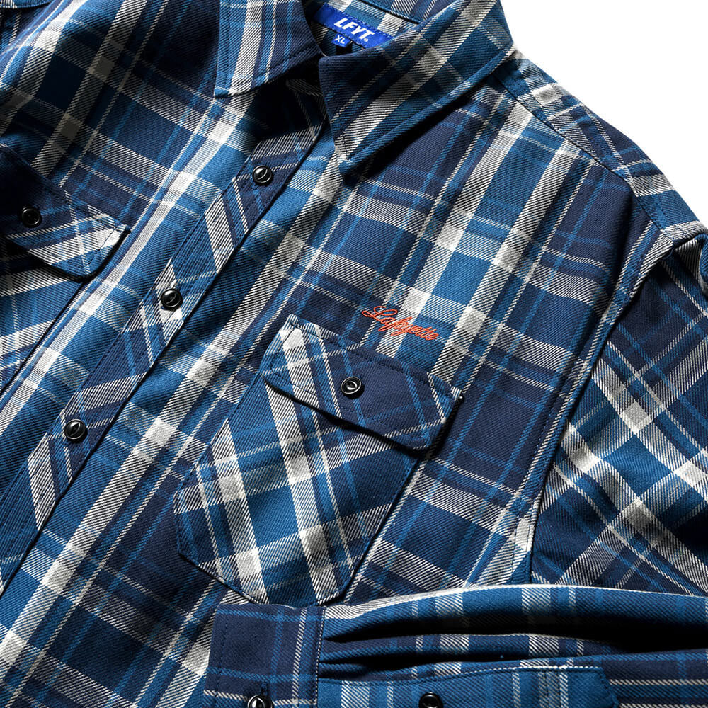 Classic Heavy Weight Flannel L/S Shirt 長袖 フランネル シャツ Blue