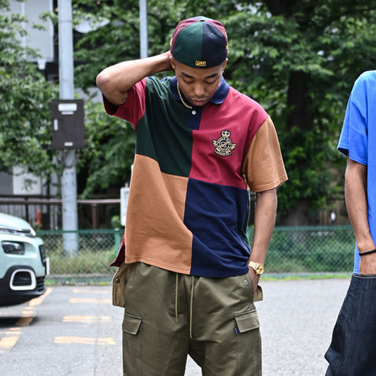 College Color S/S Big Polo Shirts Multi カレッジ 半袖 ビッグ ポロシャツ