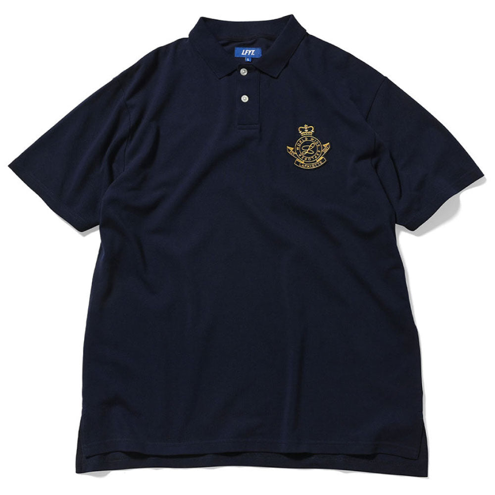 College Color S/S Big Polo Shirts Navy カレッジ 半袖 ビッグ ポロシャツ