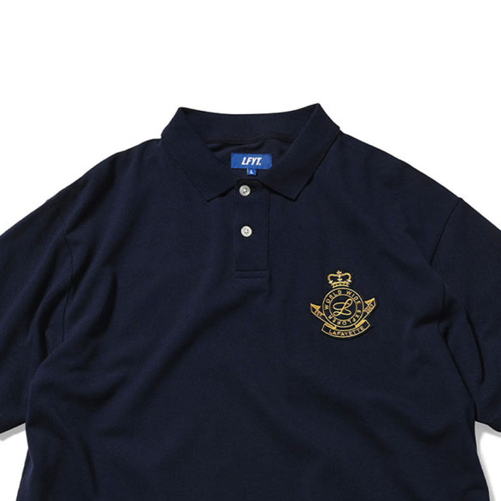 College Color S/S Big Polo Shirts Navy カレッジ 半袖 ビッグ ポロシャツ