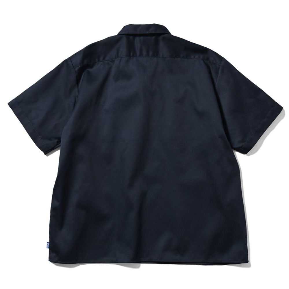 × Dickies S/S Half Zip Work Shirt NVY ディッキーズ ワーク シャツ