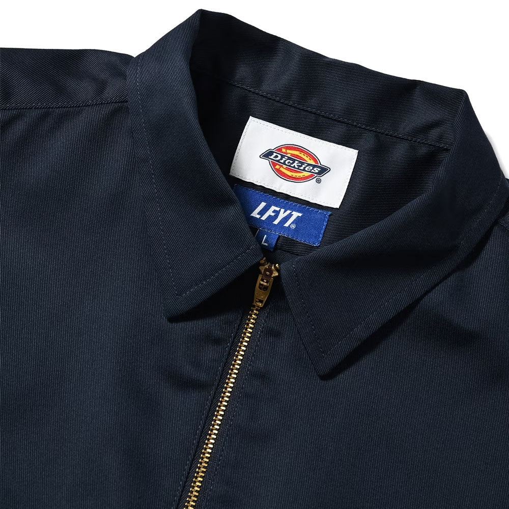 × Dickies S/S Half Zip Work Shirt NVY ディッキーズ ワーク シャツ