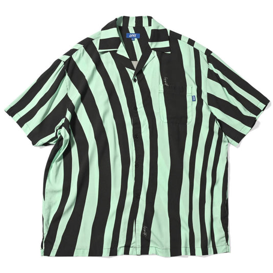 Distorted Stripe S/S Shirt Mint 半袖 シャツ