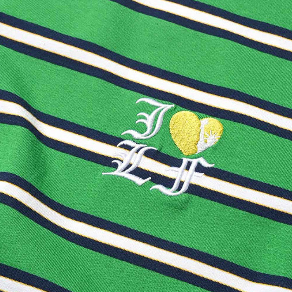 I Love LF Multi Border S/S Tee GRN マルチ ボーダー 半袖 Tシャツ