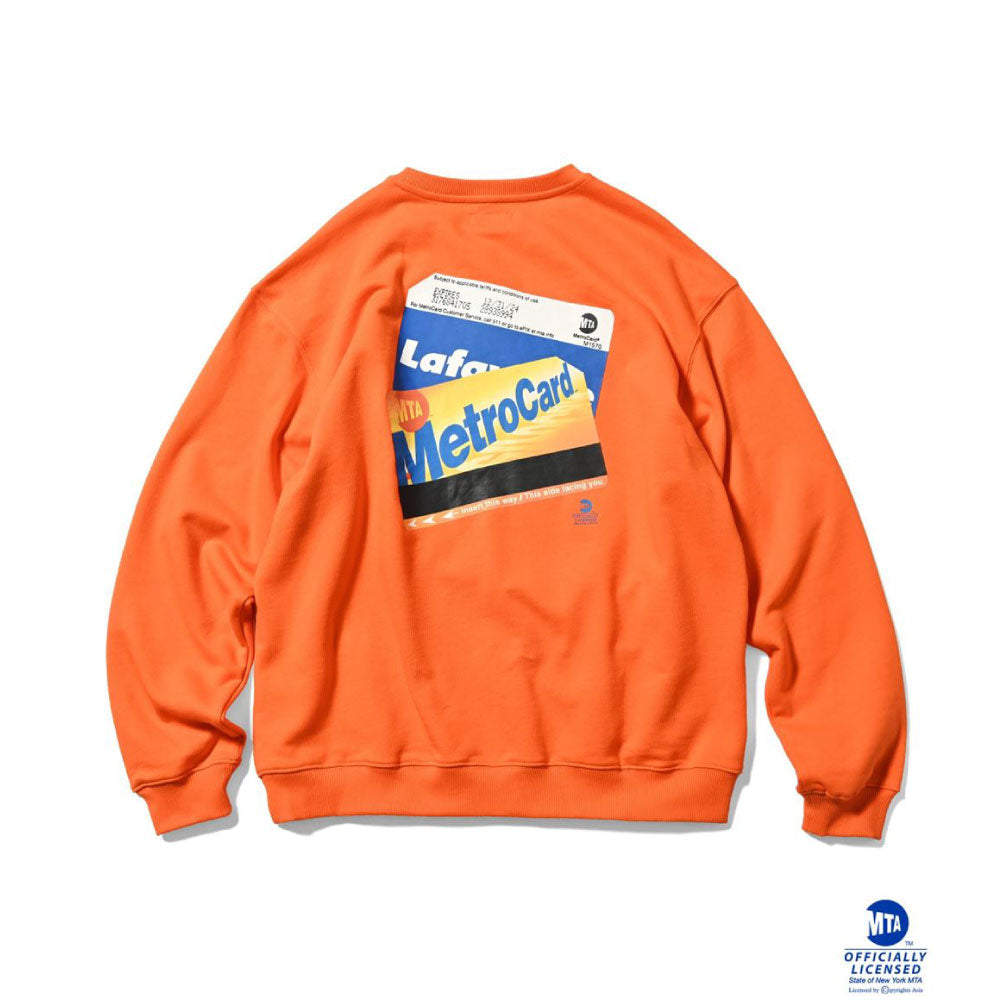 × MTA Metro Card Crewneck Sweat ORG メトロ カード エムティーエー スウェット
