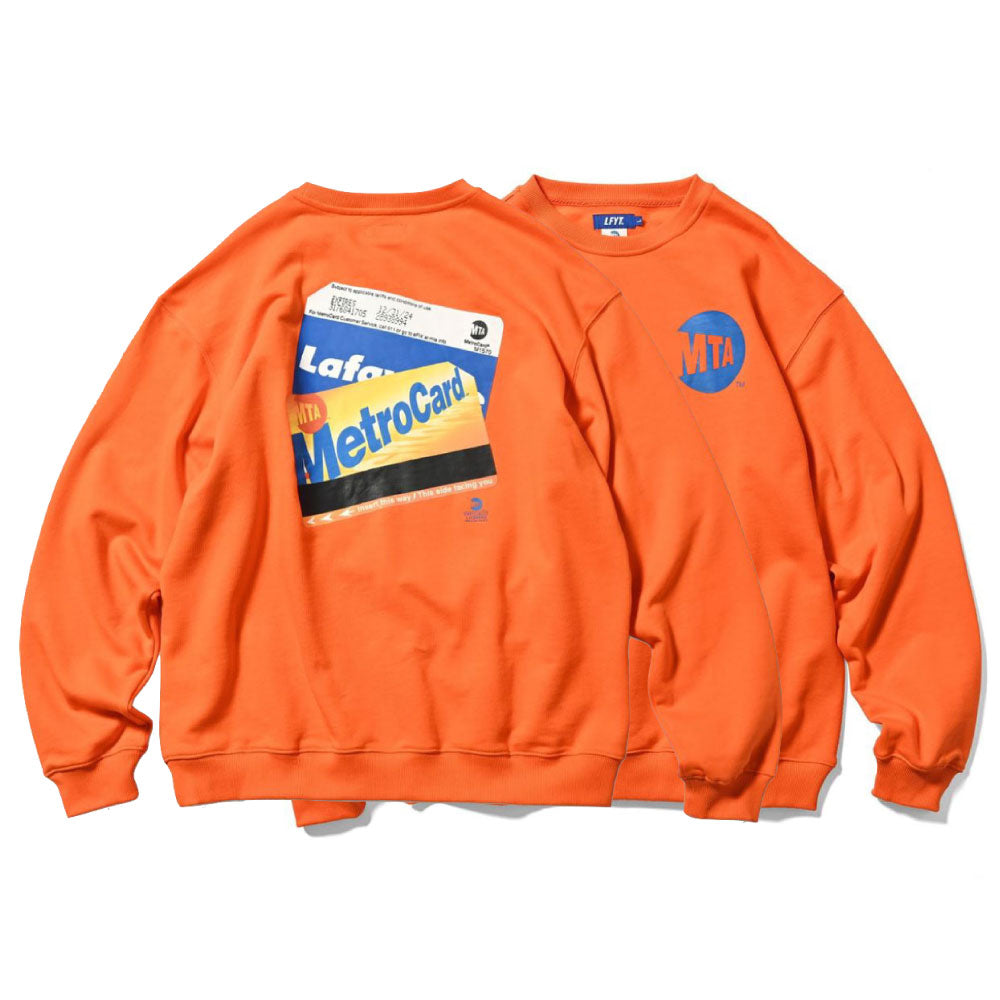 × MTA Metro Card Crewneck Sweat ORG メトロ カード エムティーエー スウェット