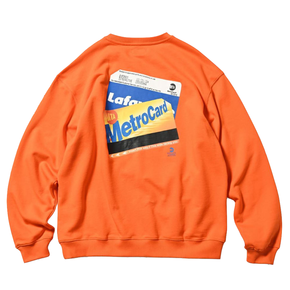 × MTA Metro Card Crewneck Sweat ORG メトロ カード エムティーエー スウェット