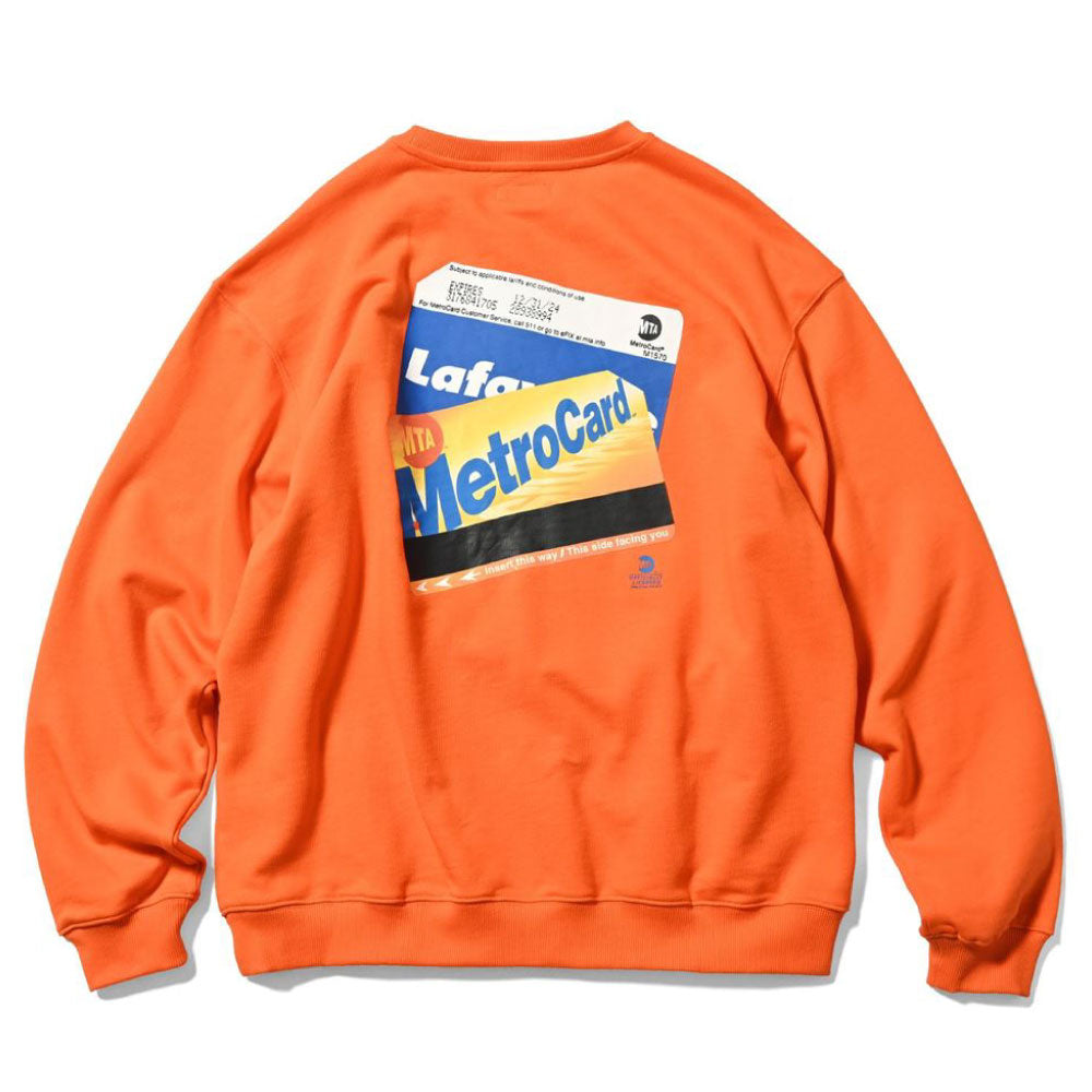 × MTA Metro Card Crewneck Sweat ORG メトロ カード エムティーエー スウェット